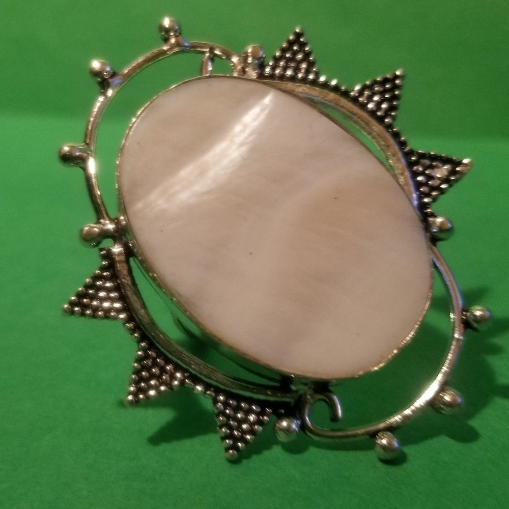 Mother of Pearl Slab Ring - Hand Made